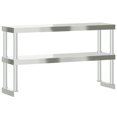 thumbnail image 5 of vidaXL Work Table Overshelf 2-Tier 110x30x65 cm Stainless Steel, 5 of 5