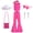 Set with accessories A, variant on Pink women's denim outfit set, American retro pink denim clothing, Halloween costume for role-playing party