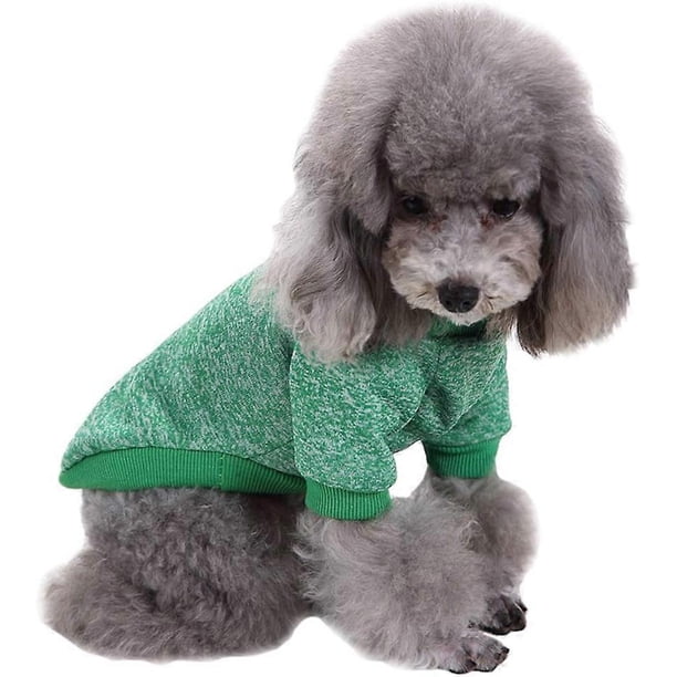 Pet Dog Clothes Dog Sweater Soft Thickening Warm Pup Dogs Shirt Winter Puppy Sweater Dogs (Green, XXS)