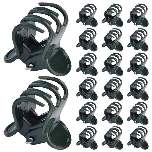 60 clips de soporte para plantas, clips de fijación para jardín, clips para enredaderas, clips de plástico para enrejado.