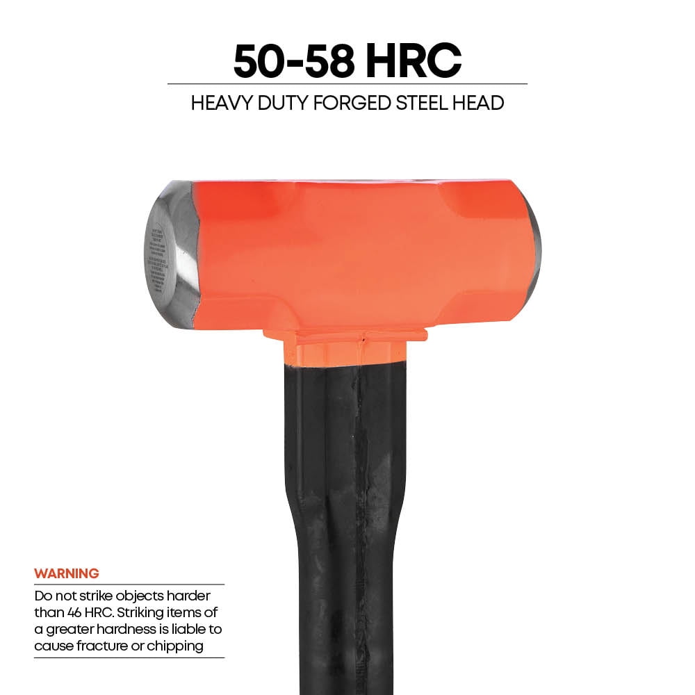 Groz 6 lb Head Sledge Hammer with 24" Indestructible Steel Handle