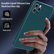 for iPhone 12 Mini Case, Thin Liquid Silicone Case,Shockproof,Slim Thin Phone Case for iPhone 12 Mini, Full Body Screen Camera Protective Cover-Green 2-IP12mini-13