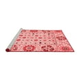 thumbnail image 2 of Ahgly Company Machine Washable Indoor Square Abstract Red Modern Area Rugs, 4' Square, 2 of 4