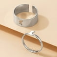 thumbnail image 3 of Limited Time Savings,Hollow Ins Personality Punk Style Couple Suit,PENDANE,Silver, 3 of 8