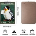 thumbnail image 2 of Penguin Clipboard Decorative Office School Hardboard Wooden Nursing Clip Board and Pull for Standard A4 Letter Size Clipboard for Work Drawing Study 12.6" x 8.7", 2 of 6