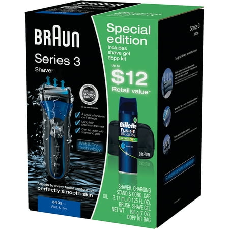 Braun Series 3-340 Solo Shaver W/dopp Ba