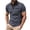 Grey, variant on Mens Polo Shirts Short Sleeve Blue Button Up V Neck Big and Tall Cotton Short Sleeve Stretch Regular Fit Comfy Golf Shirt