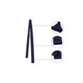 thumbnail image 3 of CORBATA DE HOMBRE AUTOATADA DE COLOR SÓLIDO INSPIRAR CHIC, ACCESORIO DE CUELLO PLANO, CORBATAS DE PUNTO AZUL MARINO, 3 of 5