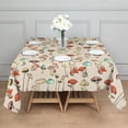 thumbnail image 3 of Red Mushroom Line Light Pattern Square Tablecloth,Waterproof Square Table Cover,Wipeable Spillproof Washable Table Cover for Home Kitchen Party Decor 42"X42"(107x107cm), 3 of 6