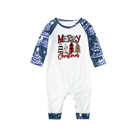 

AnuirheiH Xmas Pjs for Family Casual Christmas Print Pjs Set Sleepwear Long Sleeve Shirt Pajamas Parent-child Pjs Suit Baby Clearance Under $10