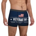 thumbnail image 4 of Salouo Happy Veterans Day Print Men's Boxer Briefs,Breathable Underwear Elastic Waistband Briefs for Men -Small, 4 of 8