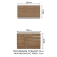 thumbnail image 3 of Cocina Integral 120cm Marrón Glamy Madesa 03, 3 of 5