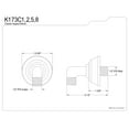 thumbnail image 2 of Kingston Brass K173C1 Shower Scape Wall Mount Supply Elbow, Polished Chrome, 2 of 2