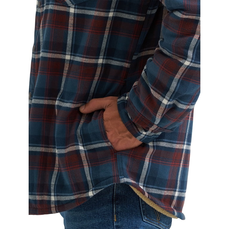 Wrangler Men's Sherpa Lined Relaxed Fit Heavyweight Shirt Jacket photo 6