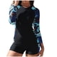 thumbnail image 2 of TaTaai Women's Printed Long Sleeve Swimsuit, Loose Fit One Piece Monokini, Casual Beachwear for Vacation, Pool Relaxation and Summer Holiday Style Gift, 2 of 3