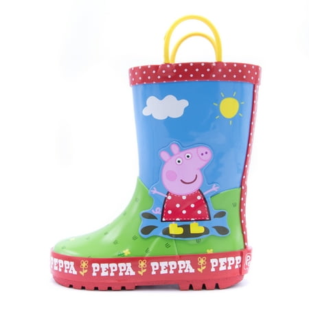 Peppa Pig Muddy Puddles Toddler Kids Waterproof Rain Boot Size 5