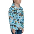 thumbnail image 3 of Lsque Animal Pirate Patten Youth Hoodie Sweatshirt Pullover with Kangaroo Pocket Boys and Girls Hoodie Warm Hoodie for Kids-Large, 3 of 6