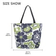 thumbnail image 5 of FORMRS Womens Canvas Tote Bag with Zipper Inner Pocket Shoulder Handbag, Retro Floral Pattern, 5 of 7