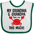 thumbnail image 3 of Inktastic Grandma Grandpa Love Me Boys Boys or Girls Baby Bib, 3 of 4