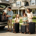 thumbnail image 4 of Hardside Luggage Sets 6 Piece, Hardshell Suitcase with TSA Lock Spinner Wheel and Travel Duffle Bag.Black, 4 of 9