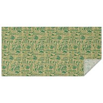 Green Bigfoot and Text Pattern Rectangle Tablecloth 60"x120",Waterproof Polyester Rectangle Table Cloth, Wipeable Spillproof Polyester Tablecloth for Dining, Camping, Indoor and Outdoor