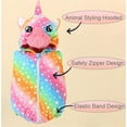 thumbnail image 6 of ATAIKU 0-24M Baby Girl Unicorn Flannel Romper for Halloween Christmas Infant Hooded Outfits, 6 of 8