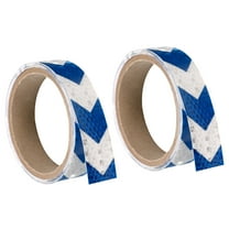 Uxcell Reflective Tape, 2 Roll 10 ft x 1-inch Adhesive High Visibility Safety Tape Reflector, Arrow White Blue
