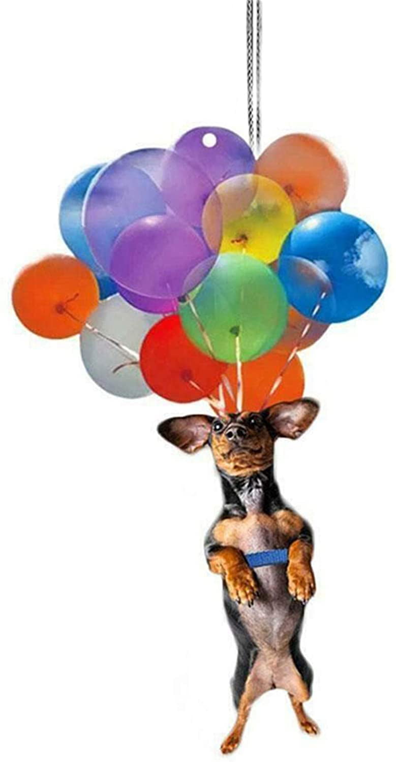 Cute Corgi Car Cat Pendant Balloons Decoration Hanging Ornaments Dog Decor Animal Keychain Ornament School Bag Car Pendant