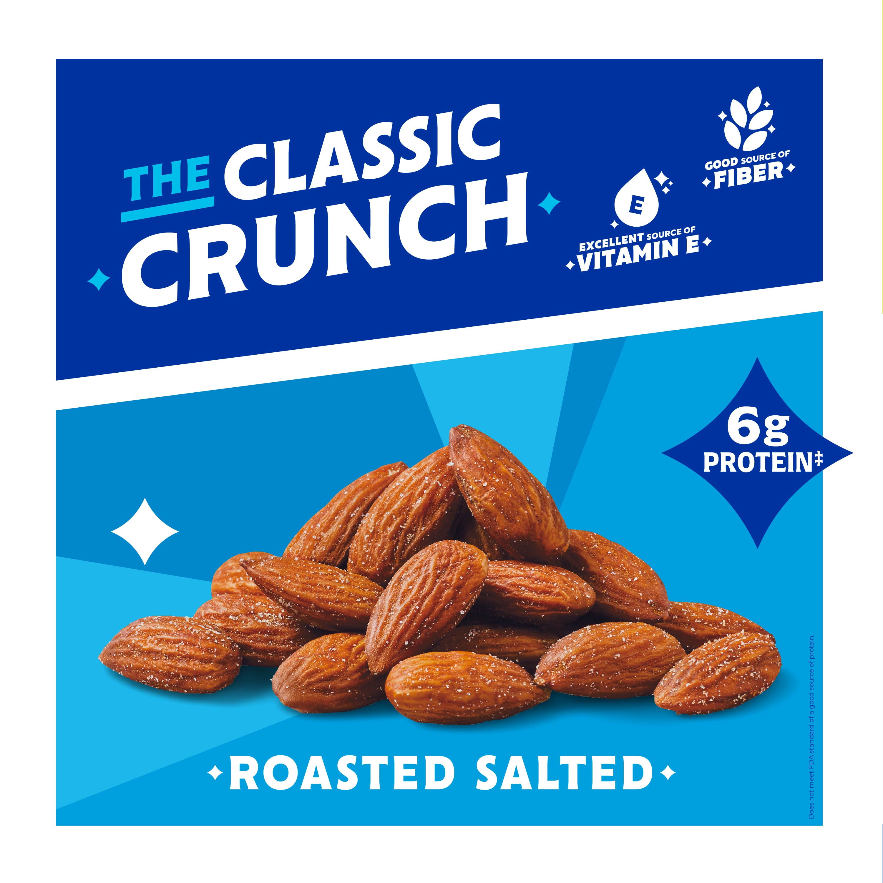 (6 pack) Blue Diamond Almonds, Roasted Salted Flavored Snack Nuts Perfect for Snacking, 14 oz