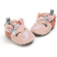 thumbnail image 5 of Newborn Baby Cozy Fleece Booties with Grippers Winter Slippers Socks Soft Sole Stay On Infant First Walker Crib Shoes, 5 of 6