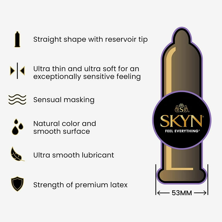 Skyn Elite Ultra Thin Ultra Soft Non-Latex Lubricated Condoms 10 Pack (3-Pack)