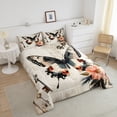 thumbnail image 3 of Butterfly Bedding Vintage Butterfly Comforter Set Queen Size Rustic Farm Butterfly Bedding Comforter Sets Colorful Butterfly Print Duvet Insert Garden Style Floral Quilt, 3 of 6