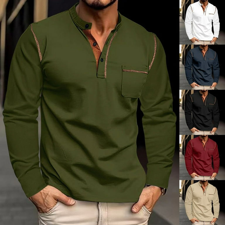 Autumn men's slightly wide-length offers tooling shirt men