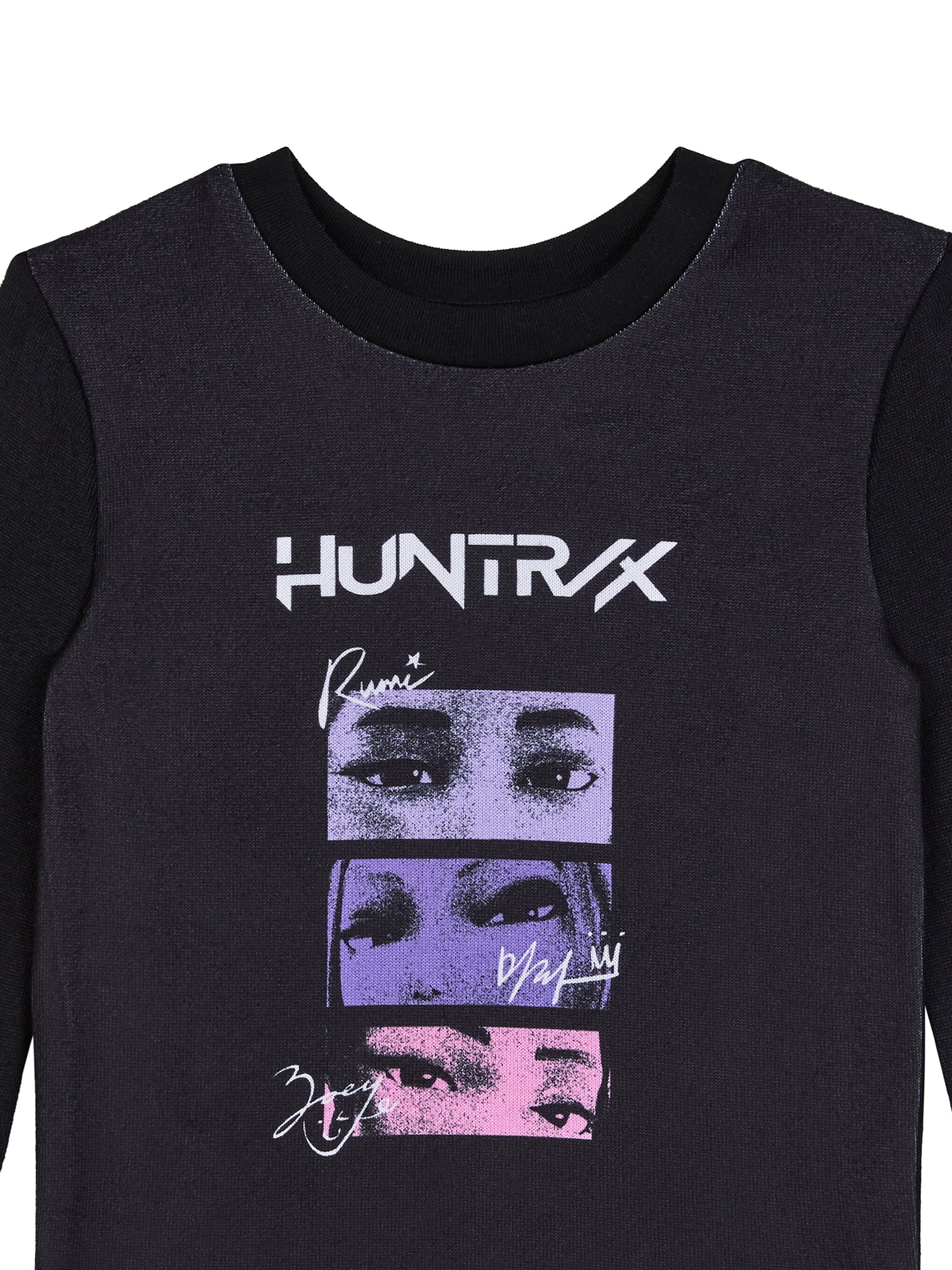K-Pop Demon Hunters Girls Long Sleeve Snug Fit Top and Pant Pajama Set, 2-Piece, Sizes 6-10
