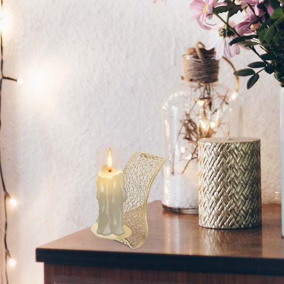 TEHAUX 2-Pack Wall Mounted Candle Holders Vintage Style Wall Sconces for Living Room Decor