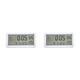 thumbnail image 1 of QualitChoice Clock Simple Style LCD Thermometer Hygrometer Smart Temperature Black White Clocks Snooze Mode Large Screen White 2Set, 1 of 6