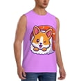thumbnail image 2 of Pofeuu Corgi In Sushi Roll Print Men's Muscle T-Shirt, Sleeveless, Muscle Tank, Classic Muscle Tee Top For Men Casual Sleeveless Muscle T-Shirt Trendy Clothes-Small, 2 of 7