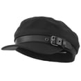 thumbnail image 3 of Mujer boina de cuero hebilla boina moda pico gorras todo coincidencia dama sombrero, 3 of 5