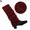 Red, variant on Women's Crochet Cable Knit Braided Winter Leg Warmers Boot Cuffs Toppers Socks