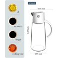 thumbnail image 5 of Drip Free Olive Oil Dispenser Bottle for Kitchen Cooking, 23 OZ Automatic Flip Open Borosilicate Glass Condiment Container with Measurement BPA-Free L, 5 of 5