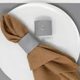 thumbnail image 4 of OOKWE Set of 4 Leather Napkin Holder Leather Ring Table Decoration Snap Napkin Ring, 4 of 19