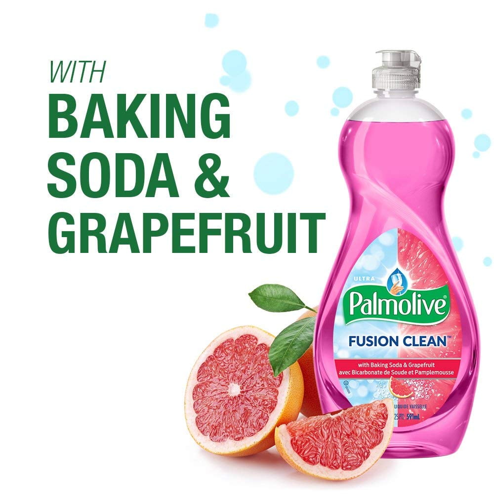 Palmolive Ultra Dish Liquid Fusion Clean Baking Soda & Grapefruit 591Ml (Pack of 3)
