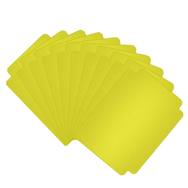 10 separadores de cartas coleccionables, páginas para clasificar cartas, separador de cartas de juego estándar Amarillo