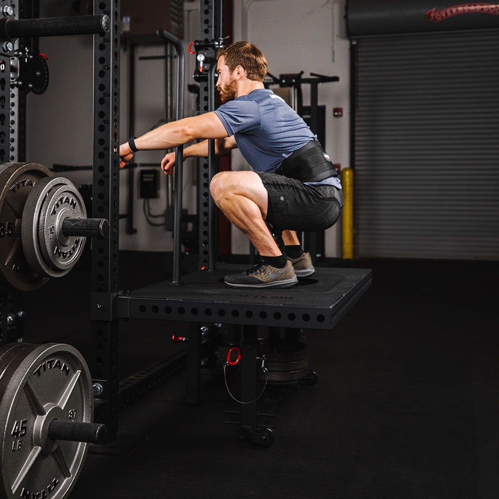 Titan Fitness Rack Mounted SquatMax-MD, Fits T-3, X-3, and TITAN Series Power Racks, Rated 1,300 LB