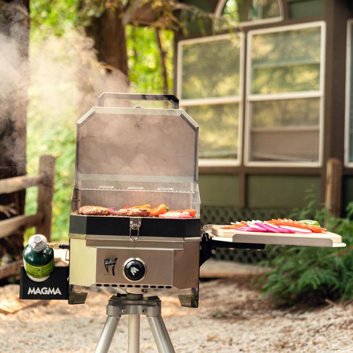 Magma Crossover Single Burner Camping Stove With Grill Top & Griddle Top