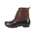 thumbnail image 3 of Josmo Unisex Toddler Winter Two, Tone Waterproof Lace Up Duck Boot, Brown, 8, 3 of 5