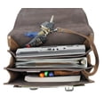 thumbnail image 3 of Vagarant Traveler Heavy Duty Full Leather Laptop Bag with Front Pocket L62.VB, 3 of 3