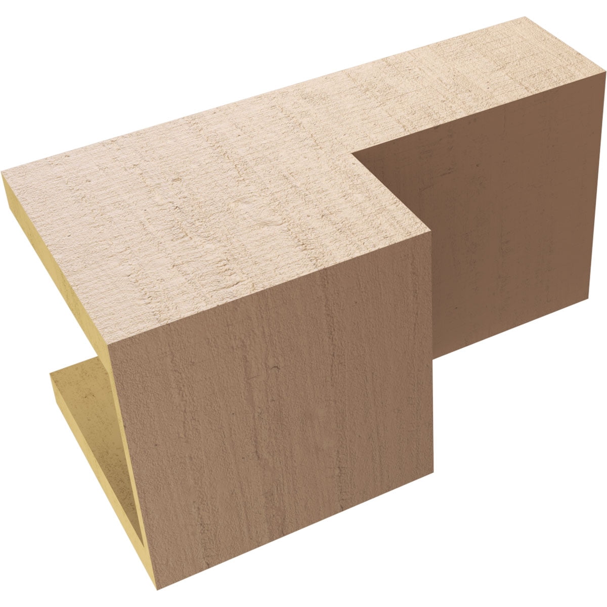 7"W x 14"D x 7"H Wide Chapel Hill Rough Cedar Woodgrain TimberThane Corbel, Primed Tan