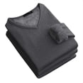 thumbnail image 3 of Blekii Men's V-Neck Thermal Shirt, Fleece Lined Base Layer Top, Thickened Warm Undershirt for Winter, Soft Brushed Interior, Comfortable for All-Day Wear, Essential Cold Weather, 3 of 6