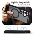 thumbnail image 6 of Dteck Magnetic Case for Samsung Galaxy S25 / Galaxy S24,Shockproof TPU+PC Anti-Slip Compatible with Mag Safe Case Adjustable Kickstand Frosted Translucent Matte Phone Cover,Black, 6 of 6